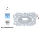 Светильник точечный встраиваемый квадратный Gauss Backlight BL130 с LED-подсветкой под отверстие 65 мм, 1.5 м², цвет белый