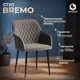Комплект кресел 4 шт Tetchair Bremo 55x83x58 см ткань цвет серый