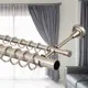Карниз двухрядный EVOLI составной Ø28 мм открытый кронштейн цвет сатин 320 см
