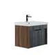 Тумба для ванной PLAY Луи 80 подвесная цвет серый-коричневый под раковину 80 см