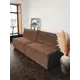 Диван прямой Milli Ава 04 225x90x94 см велюр цвет капучино