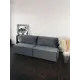 Диван прямой Milli Ава 21 225x90x94 см велюр цвет сине-серый