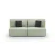 Диван раскладной Mebelroom Тедди 200x80x100 см велюр цвет серо-оливковый
