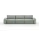 Диван раскладной Mebelroom Brandy 350x80x100 см велюр цвет светло-серый