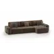 Диван раскладной Mebelroom Тедди 350x80x160 см велюр цвет коричневый