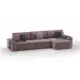 Диван раскладной Mebelroom Тедди 350x80x160 см велюр цвет пудровый