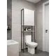 Стеллаж для стиральной машины Loft 52 Милан/Белый глянец на металлическом каркасе 64 см