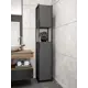 Пенал для ванной комнаты Loft 52 34 см цвет графит