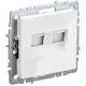 Розетка встраиваемая Iek Brite BR-K20-1-K01 цвет белый