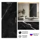 Панель ПВХ DePlast Black marble глянцевый чёрно-белый 1200x2800x1мм 3.36м²