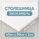 Столешница в ванную Bnv СТ_900x400x20_бел 90x40см Камень цвет белый