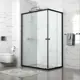 Душевой уголок Domani-spa Cube DS04Cb128L0M00.Gt-Black_6791 прямоугольник 120x80см черный профиль эффект стекла матовый