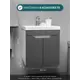 Тумба с раковиной в ванную подвесная GardaHome Arona 50 цвет белый/графит