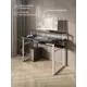Стол компьютерный Solarius Loft 60x96x140 см сталь и дерево цвет белый/оникс