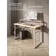 Стол компьютерный Solarius Loft 60x96x100 см сталь и дерево цвет белый/натуральный