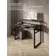 Стол компьютерный Solarius Loft 60x96x100 см сталь и дерево цвет черный/венге