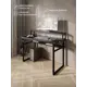 Стол компьютерный Solarius Loft 60x96x130 см сталь и дерево цвет черный/оникс