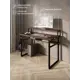 Стол компьютерный Solarius Loft 60x96x100 см сталь и дерево цвет темный дуб/черный