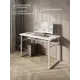 Стол компьютерный Solarius Loft 60x78x100 см сталь и дерево цвет белый