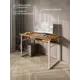 Стол компьютерный Solarius Loft 60x78x100 см сталь и дерево цвет белый/ольха