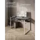 Стол компьютерный Solarius Loft 60x78x140 см сталь и дерево цвет белый/оникс