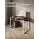 Стол компьютерный Solarius Loft 60x78x130 см сталь и дерево цвет белый/темный дуб