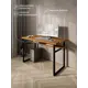 Стол компьютерный Solarius Loft 60x78x120 см сталь и дерево цвет ольха/черный