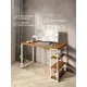 Стол письменный Solarius Loft 60x76.5x130 см сталь и дерево лофт ножки цвет белый/ольха