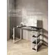 Стол письменный Solarius Loft 60x76.5x90 см сталь и дерево лофт ножки цвет белый/оникс