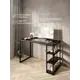 Стол письменный Solarius Loft 60x76.5x110 см сталь и дерево лофт ножки цвет черный/венге
