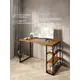 Стол письменный Solarius Loft 60x76.5x130 см сталь и дерево лофт ножки цвет ольха/черный