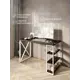 Стол письменный Solarius Loft 60x76.5x100 см сталь и дерево крестообразные ножки цвет белый/венге