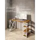 Стол письменный Solarius Loft 60x76.5x120 см сталь и дерево крестообразные ножки цвет белый/ольха