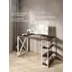 Стол письменный Solarius Loft 60x76.5x120 см сталь и дерево крестообразные ножки цвет белый/темный дуб