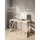 Стол письменный Solarius Loft 60x76.5x120 см сталь и дерево крестообразные ножки цвет белый/натуральный
