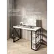Стол письменный Solarius Loft 60x76.5x120 см сталь и дерево крестообразные ножки цвет белый/черный
