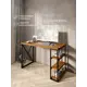 Стол письменный Solarius Loft 60x76.5x110 см сталь и дерево крестообразные ножки цвет ольха/черный