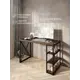 Стол письменный Solarius Loft 60x76.5x130 см сталь и дерево крестообразные ножки цвет темный дуб/черный