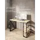 Стол письменный Solarius Loft 60x76.5x110 см сталь и дерево крестообразные ножки цвет черный/натуральный