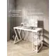 Стол письменный Solarius Loft 60x76.5x110 см сталь и дерево Z-образные ножки цвет белый