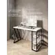 Стол письменный Solarius Loft 60x76.5x90 см сталь и дерево Z-образные ножки цвет белый/черный