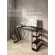 Стол письменный Solarius Loft 60x76.5x140 см сталь и дерево Z-образные ножки цвет черный/венге
