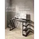 Стол письменный Solarius Loft 60x76.5x140 см сталь и дерево Z-образные ножки цвет черный/оникс