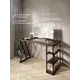 Стол письменный Solarius Loft 60x76.5x110 см сталь и дерево Z-образные ножки цвет темный дуб/черный