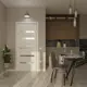 Дверь межкомнатная Dorica Техно-3 зеркало 60х200см ПВХ цвет северный (светло-серый) без замка и петель