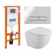 Комплект инсталляция с унитазом Belbagno UNO BB3105CHR Chrome с клавишей смыва цвет белый