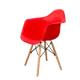 Стул-кресло Derstuhl 330 wood комплект 4 шт 43x82x58 см полипропилен цвет красный