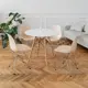 Комплект кухонных стульев 4 шт Derstuhl Chrom 45x82x45 см полипропилен цвет бежевый