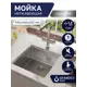 Мойка для кухни врезная с коландером Grandex aqua OPTIMA 44 501135 44x44 см глубина чаши 20 см нержавеющая сталь aisi 304 цвет сатин