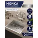 Мойка для кухни врезная с коландером Grandex aqua OPTIMA 49 501086 49x44 см глубина чаши 20 см нержавеющая сталь aisi 304 цвет сатин